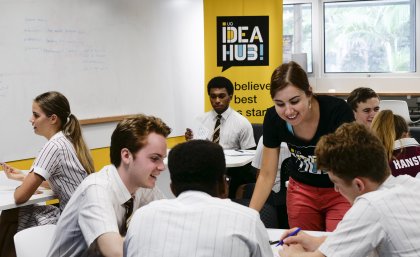 Senior students from St Peter’s Lutheran College visited UQ for the Idea Hub Discovery program Senior students from St Peter’s Lutheran College visited UQ for the Idea Hub Discovery program